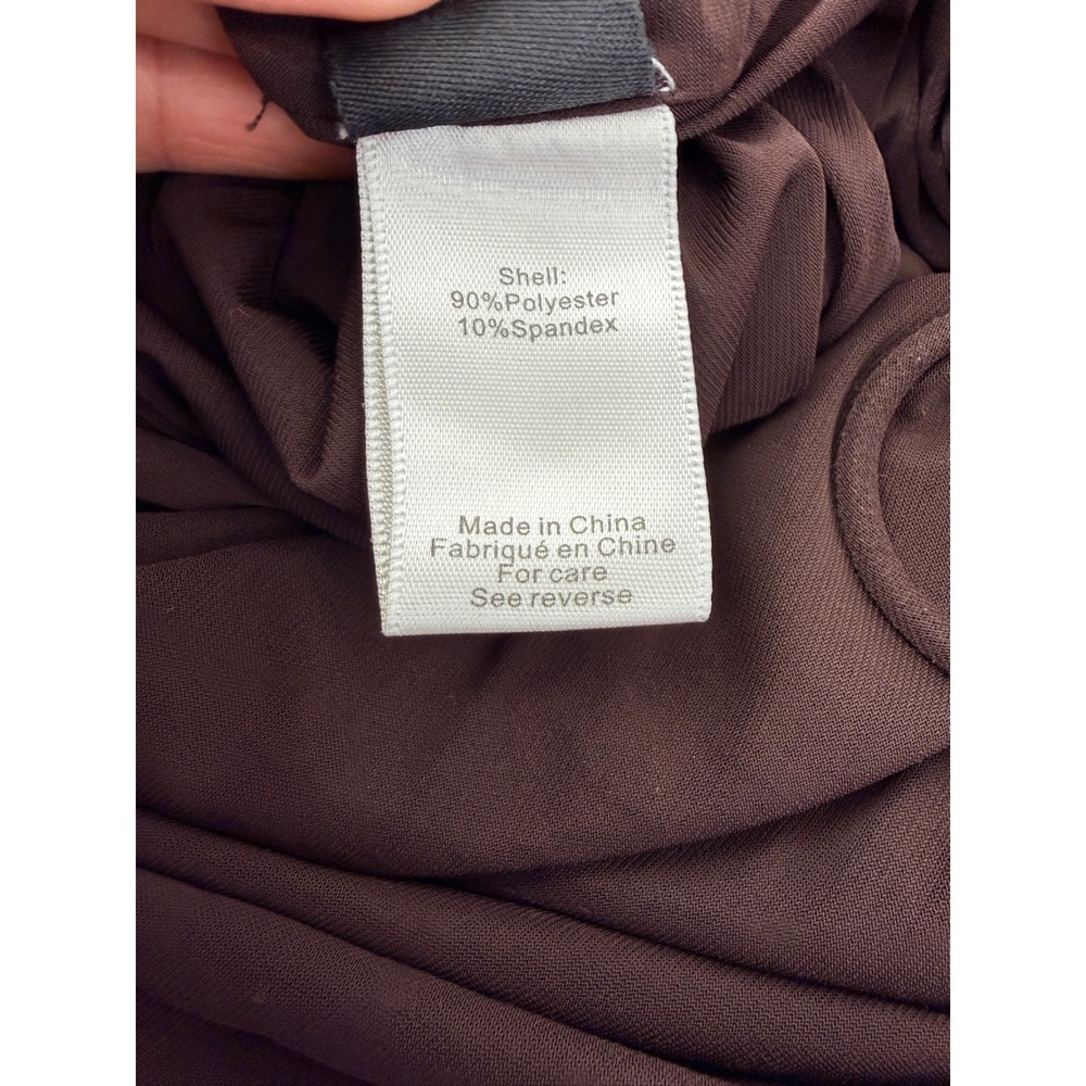Ronny Kobo Brown Ruched Halter Neck Maxi Dress XL - Picture 7 of 14
